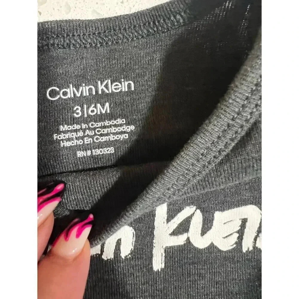CALVIN KLEIN onepiece unisex logo minimalistic baby 3-6 months bundle of 3 - Picture 6 of 7